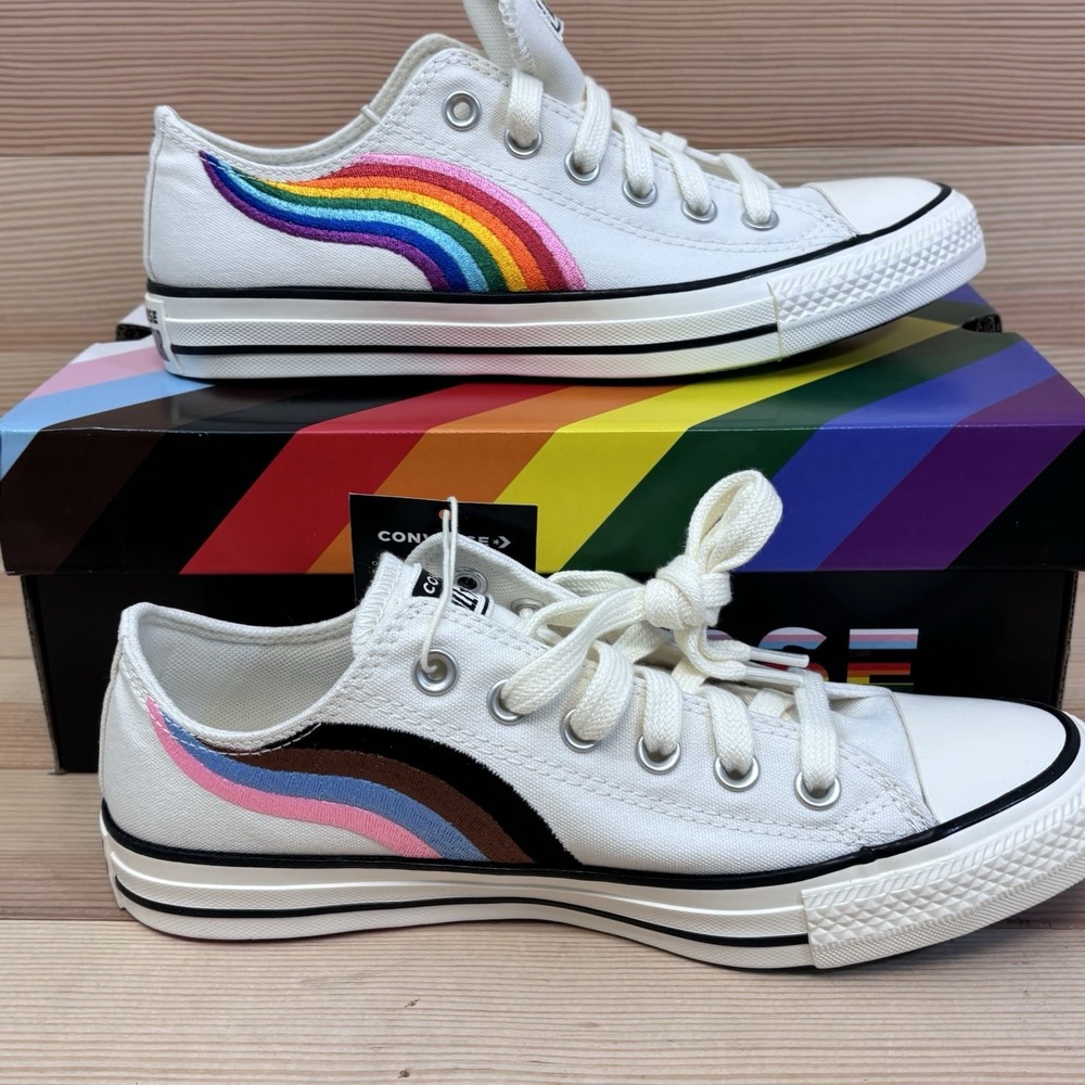Converse Chuck Taylor All Star Low Top Pride Rainbow Sneakers Woman's Sz 9